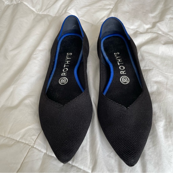Rothy’s The Point Black Flats Women’s Size 8.5 - Picture 2 of 10